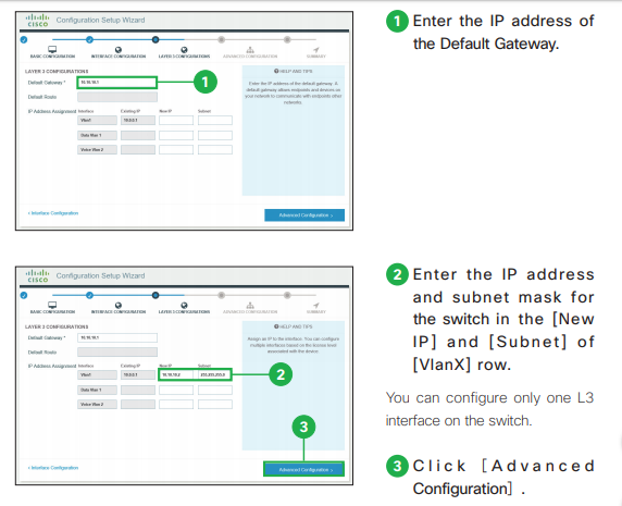 Click vào Advanced Configuration