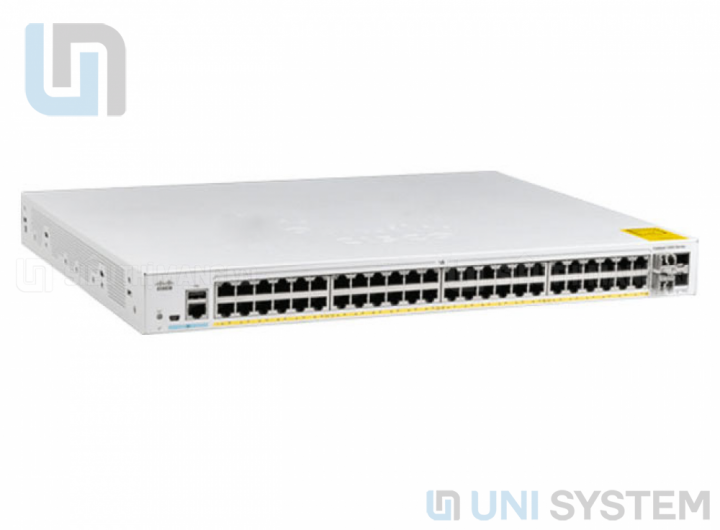 Cisco C1000FE-48P-4G-L Catalyst 1000 48 PoE FE, 2x1G SFP, 2x1G combo uplinks 