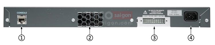 Cisco WS-C2960+48TC-L mặt sau Cisco WS-C2960+48TC-L mặt sau