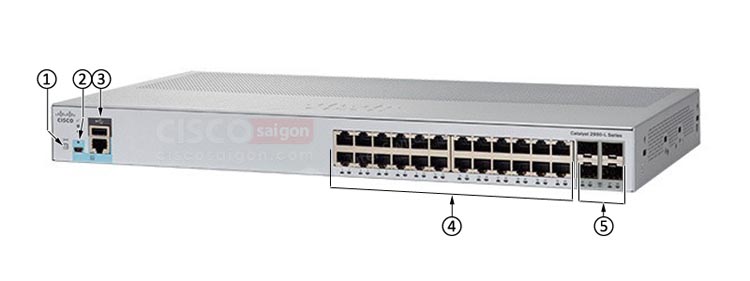 Cisco WS-C2960L-24TS-LL mặt trước