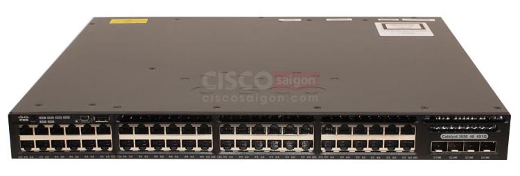 WS-C3650-48TD-S Cisco Catalyst 3650 48 port 10/100/1000, 2x10G SFP+ Uplinks IP Base