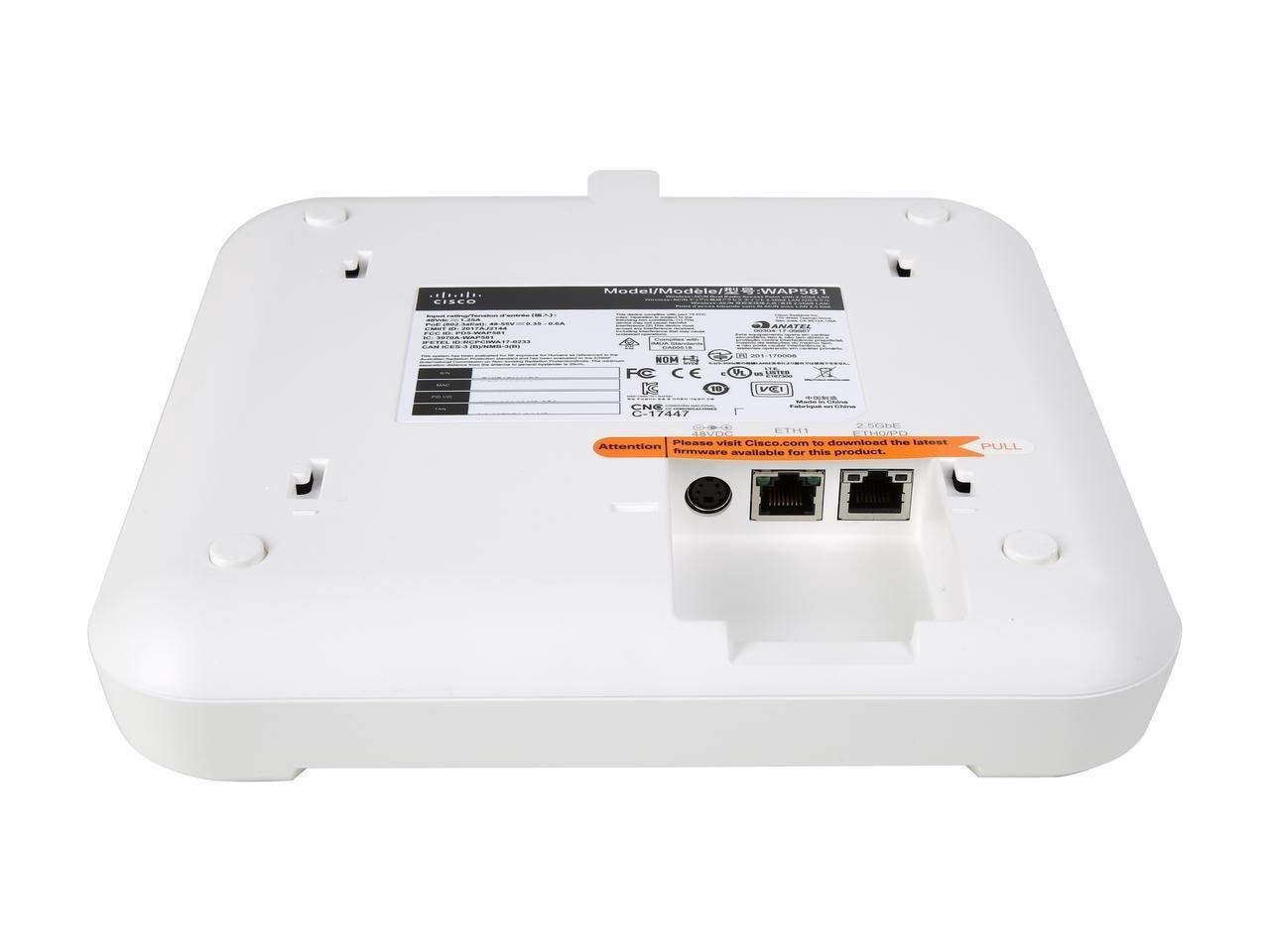 Mặt sau Cisco WAP581 Mặt sau Cisco WAP581