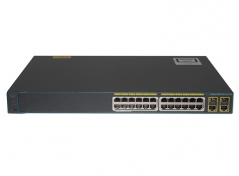 Cisco WS-C2960+24PC-L 24 Port 10/100 PoE + 2 T/SFP LAN Base