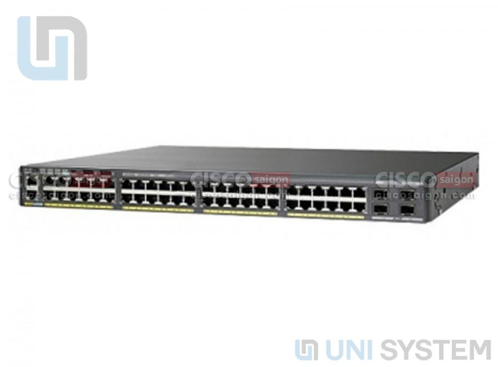 Cisco WS-C2960X-48FPD-L 48 GigE PoE 740W, 2 SFP+ 10G, LAN Base ...
