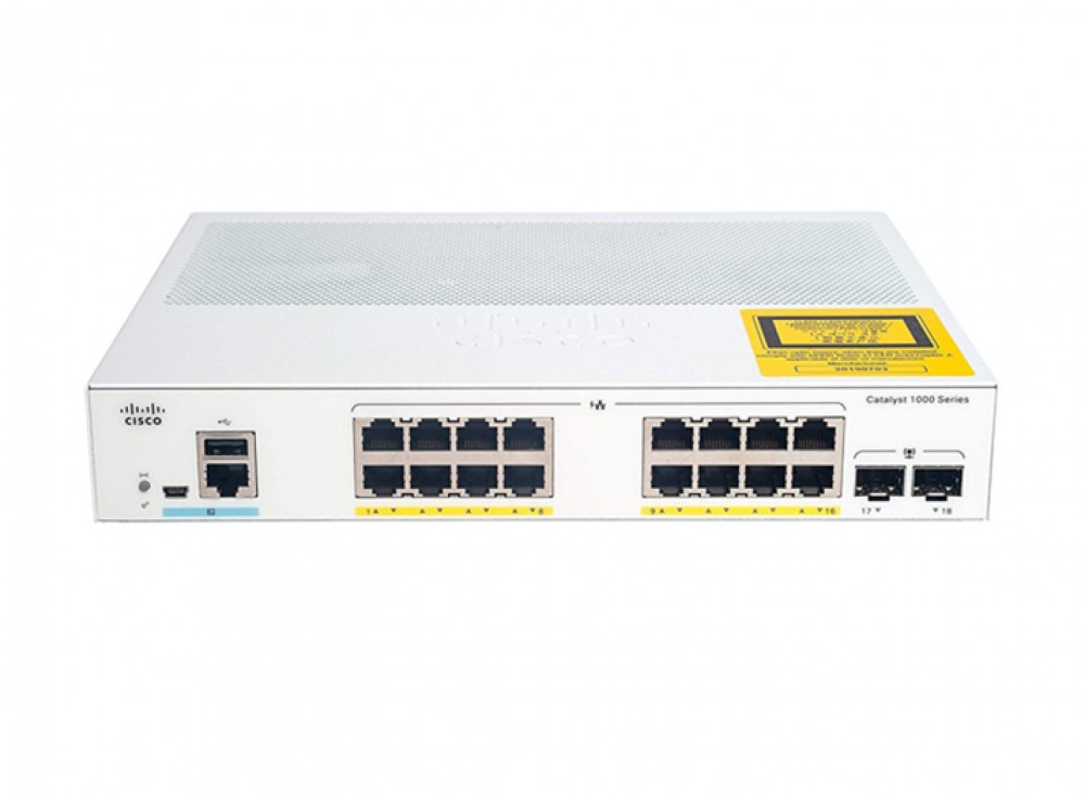 Catalyst C100016P2GL 16x 10/100/1000 PoE+, 120W, 2x 1G SFP
